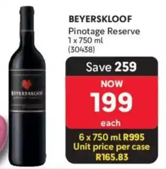 Makro’s liquor Beyerskloof Pinotage Reserve offer