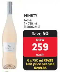 Makro’s liquor Minuty Rose offer