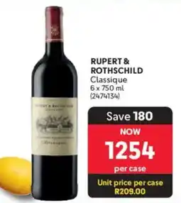 Makro’s liquor Rupert & Rothschild Classique offer