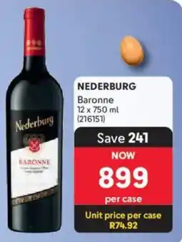 Makro’s liquor Nederburg Baronne offer