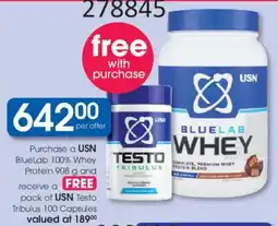 Clicks USN BlueLab 100% Whey Protein offer