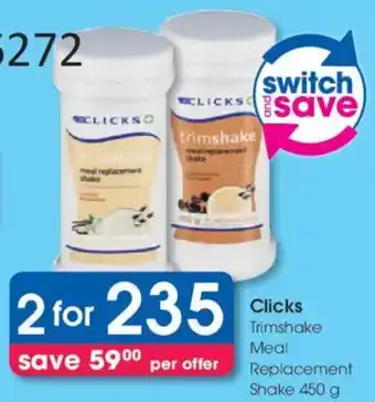 Clicks Clicks Trimshake Meal Replacement Shake offer