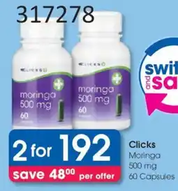 Clicks Clicks Moringa Capsules offer