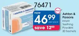 Clicks Ashton & Parsons Infant Teething Powders Sachets offer