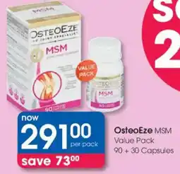 Clicks OsteoEze MSM Value Pack Capsules offer