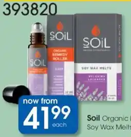 Clicks Soil Organic Remedy Rollers or Soy Wax Melts offer
