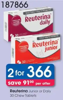 Clicks Reuterina Junior or Daily Chew Tablets offer