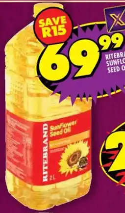 Shoprite Ritebrand sunflower seed oil offer