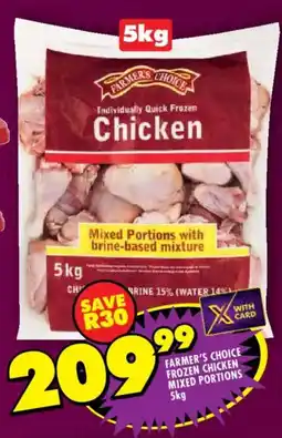 Shoprite Farmer's choice frozen chicken mixed portions offer