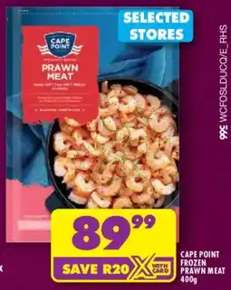 Shoprite Cape point frozen prawn meat offer