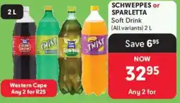 Makro Schweppes or Sparletta Soft Drink offer