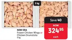 Makro New Era Frozen Chicken Wings or Chicken Drumsticks offer