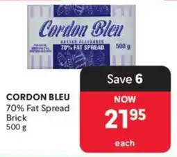 Makro Cordon Bleu 70% Fat Spread Brick offer