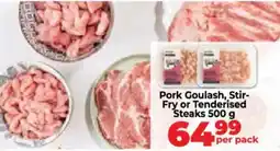 Food Lover's Market Pork Goulash, Stir-Fry or Tenderised Steaks offer