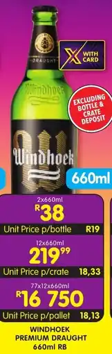 Shoprite Liquor Windhoek premium draught rb offer