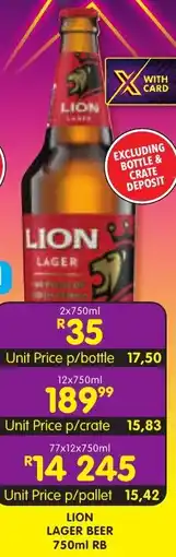 Shoprite Liquor Lion lager beer rb offer