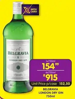 Shoprite Liquor Belgravia london dry gin offer