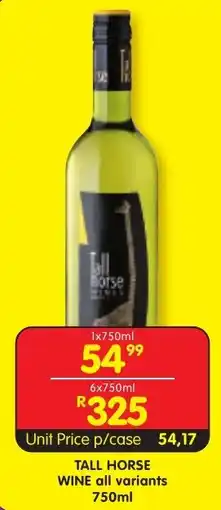 Shoprite Liquor Tall horse wine offer