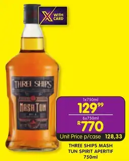 Shoprite Liquor Three ships mash tun spirit aperitif offer