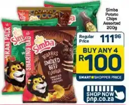 Pick n Pay Simba Potato Chips Assorted offer