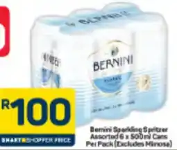 Pick n Pay Bernini Sparkling Spritzer Assorted Cans offer