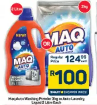 Pick n Pay Maq Auto Washing Powder or Auto Laundry Liquid offer
