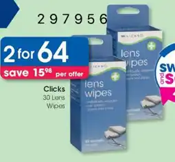 Clicks Clicks Lens Wipes offer