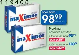 Clicks Maximor Advance For Men offer