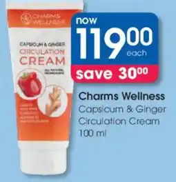 Clicks Charms Wellness Capsicum & Ginger Circulation Cream offer