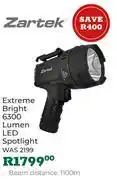 Outdoor Warehouse Zartek Extreme Bright 6300 Lumen LED Spotlight (Beam Distance: 1100m) offer
