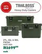 Outdoor Warehouse Trail Boss Heavy Duty Coolers 27L, 55L & 90L (Priced From) offer