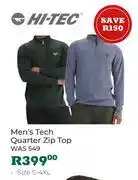Outdoor Warehouse Hi-Tec Men's Tech Quarter Zip Top (Size S-4XL) offer