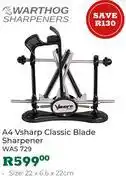 Outdoor Warehouse Warthog Sharpeners A4 Vsharp Classic Blade Sharpener 22 x 6.6 x 22cm offer