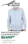 Outdoor Warehouse First Ascent Men's Crosscurrent Long Sleeve Shirt (Size S-2XL) offer