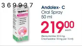Clicks Andolex- C Oral Spray offer