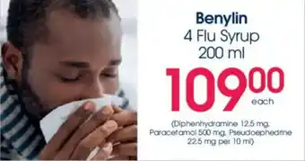 Clicks Benylin 4 Flu Syrup offer