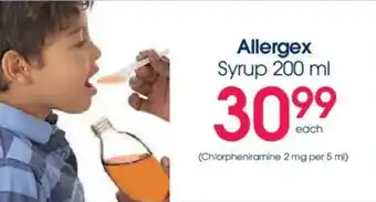 Clicks Allergex Syrup offer