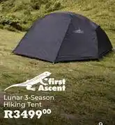 Outdoor Warehouse First Ascent Lunar 3 Season Hiking Tent offer