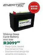 Outdoor Warehouse Enertec 110 Amp Deep Cycle Battery offer