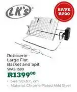 Outdoor Warehouse LK's Rotisserie Large Flat Basket & Spit offer