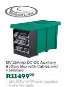 Outdoor Warehouse National Luna 12V 25 Amp DC-DC Auxiliary Battery Box With Cables & Hardware offer