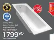 CTM Tammy White Built In Straight Bath Without Handles 1700 x 700mm offer