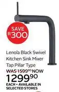 CTM Lenola Black Swivel Kitchen Sink Mixer Tap Pillar Type offer