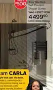 CTM Trevi Stix Black Wall Mounted Shower Screen 1500 x 2000mm offer