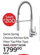 CTM Sarno Spring Chrome Kitchen Sink Mixer Tap Pillar Type offer