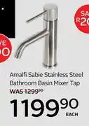 CTM Amalfi Sabie Stainless Steel Bathroom Basin Mixer Tap offer