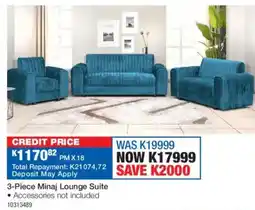 OK Furniture Minaj Lounge Suite offer
