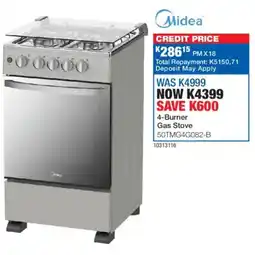 OK Furniture Midea 4-Burner Gas Stove offer
