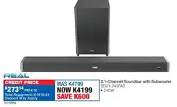 OK Furniture Real 2.1-Channel Soundbar with Subwoofer offer