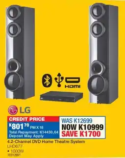 OK Furniture LG 4.2-Channel DVD Home Theatre System offer
